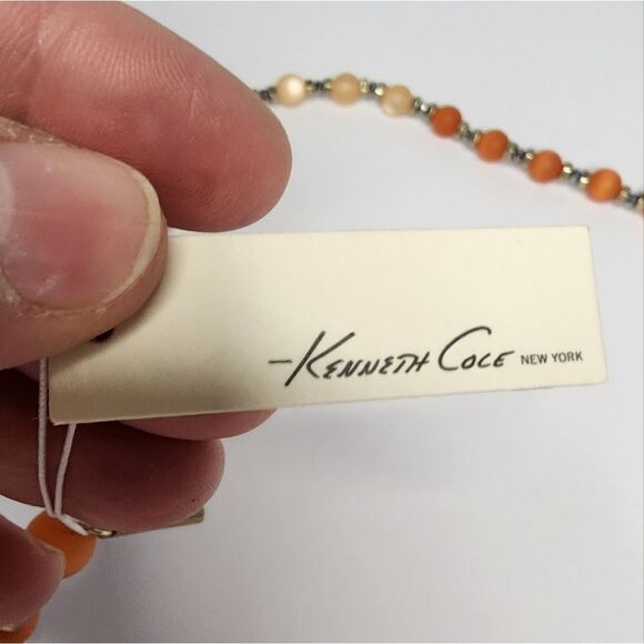 Kenneth Cole Gold Tone Mixed Bead Long Necklace $60 KC24 - Picture 3 of 7